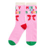 Shiraleah Merry & Bright Socks- pink