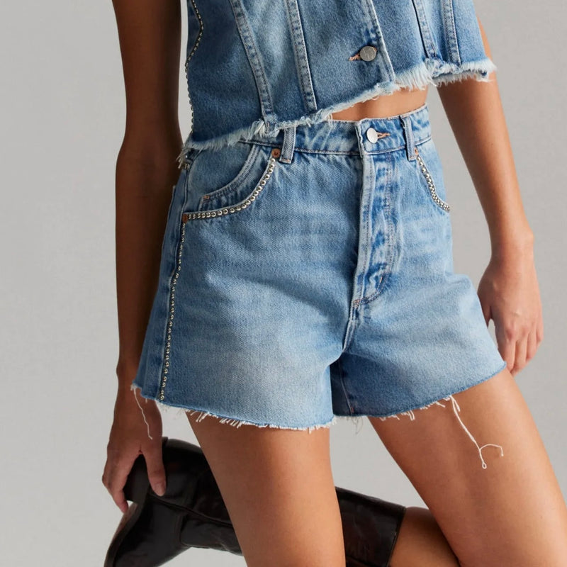 Rollas Mirage Short Stud-vintage blue