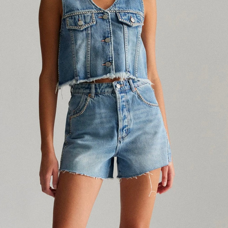 Rollas Mirage Short Stud-vintage blue