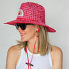 Baldiz Lifeguard Hat- pink/red