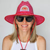 Baldiz Lifeguard Hat- pink/red