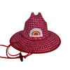 Baldiz Lifeguard Hat- pink/red