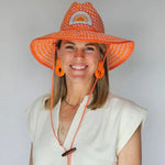 Baldiz Lifeguard Hat- orange/pink