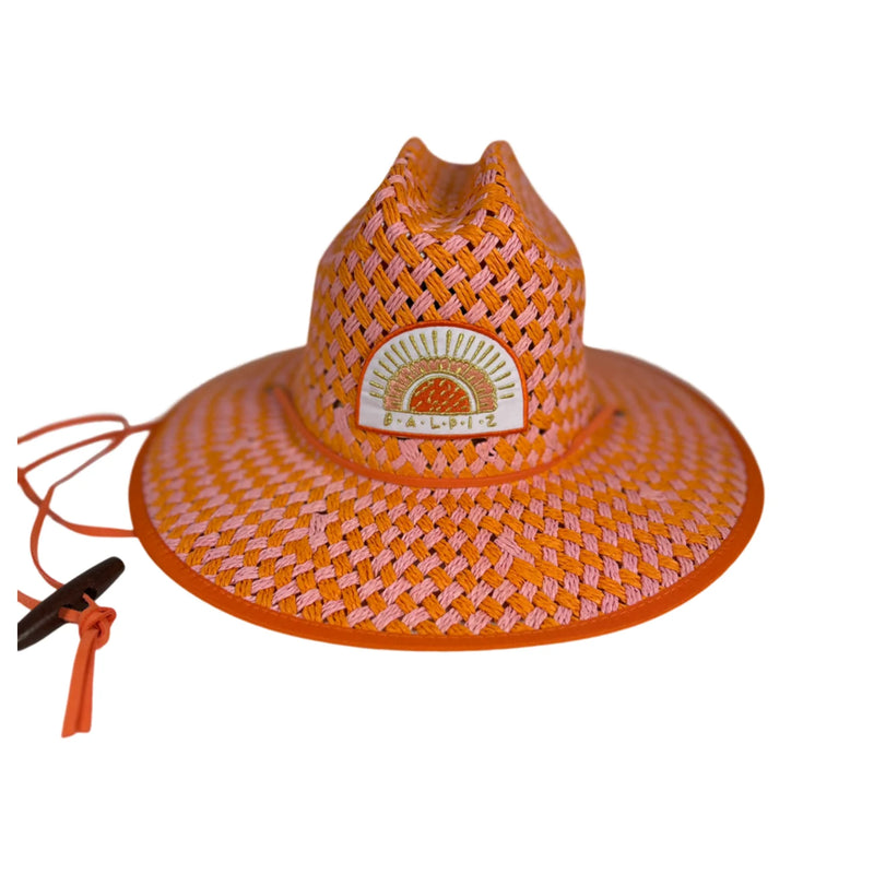 Baldiz Lifeguard Hat- orange/pink