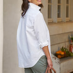 F&E Eileen Button Up-classic white