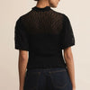 Z Supply Glimpse Lace Top-black
