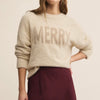 Z Supply Merry Gold Sweater-white