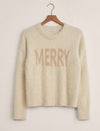 Z Supply Merry Gold Sweater-white