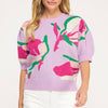 Strut & Bolt Floral Sweater- lilac