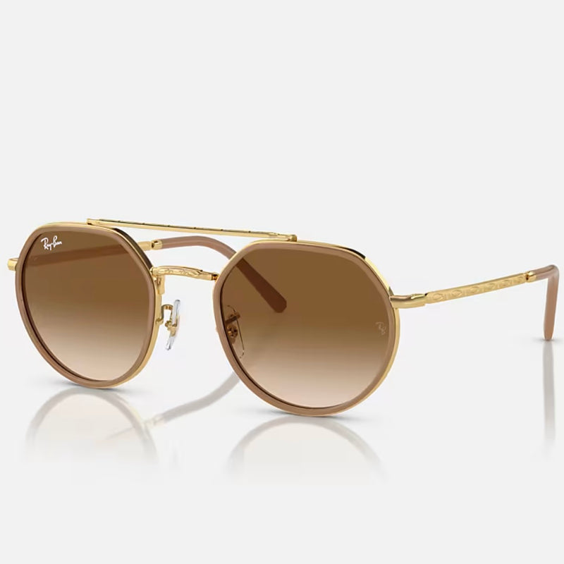 Ray Ban Rounded Aviator-gold/brown