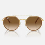 Ray Ban Rounded Aviator-gold/brown