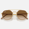 Ray Ban Rounded Aviator-gold/brown