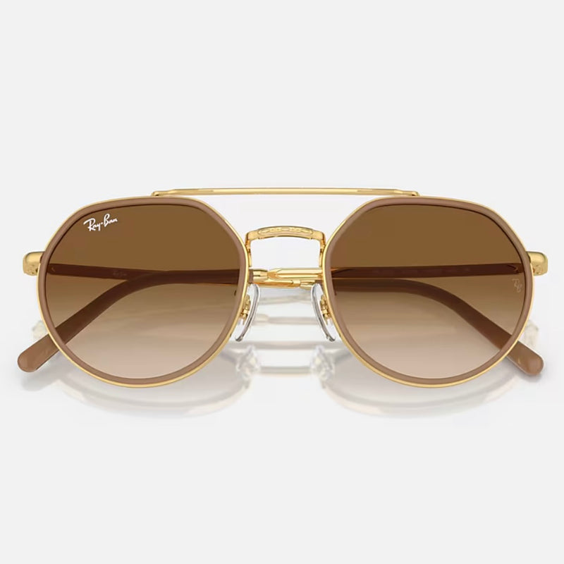 Ray Ban Rounded Aviator-gold/brown