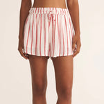 Z Supply Perfect Linen Short-cabana red