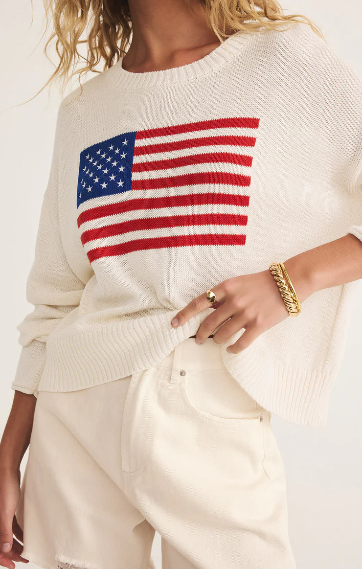 Z Supply Sienna Patriot Sweater-sea salt