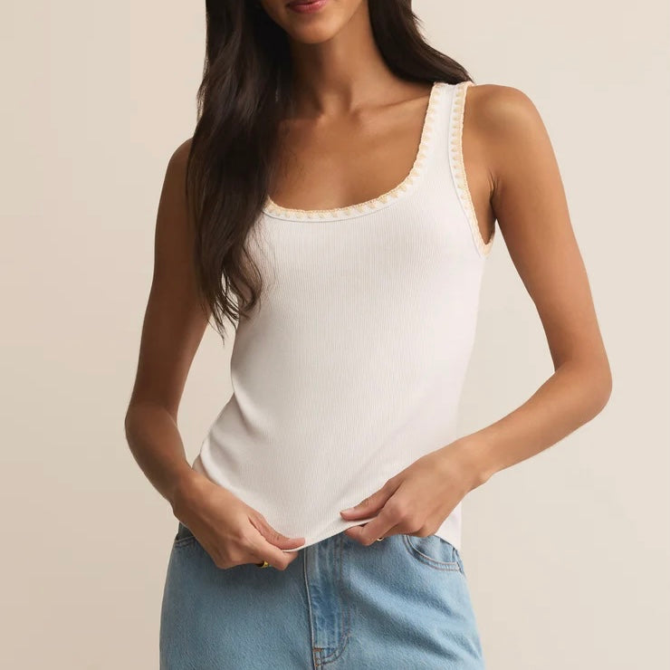 Z Supply Jaidynn Rib Tank-white