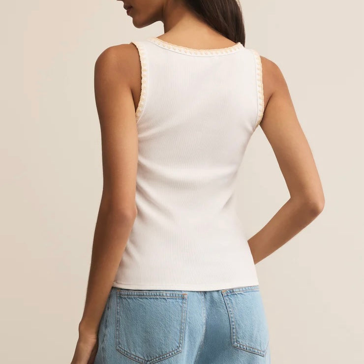 Z Supply Jaidynn Rib Tank-white