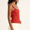 Z Supply Jaidynn Rib Tank-cabana red