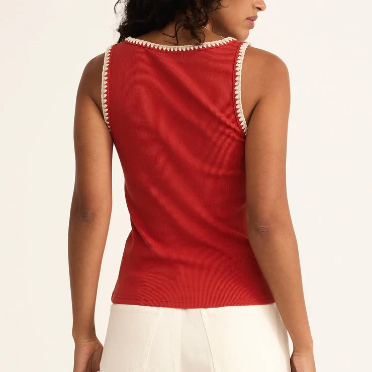 Z Supply Jaidynn Rib Tank-cabana red