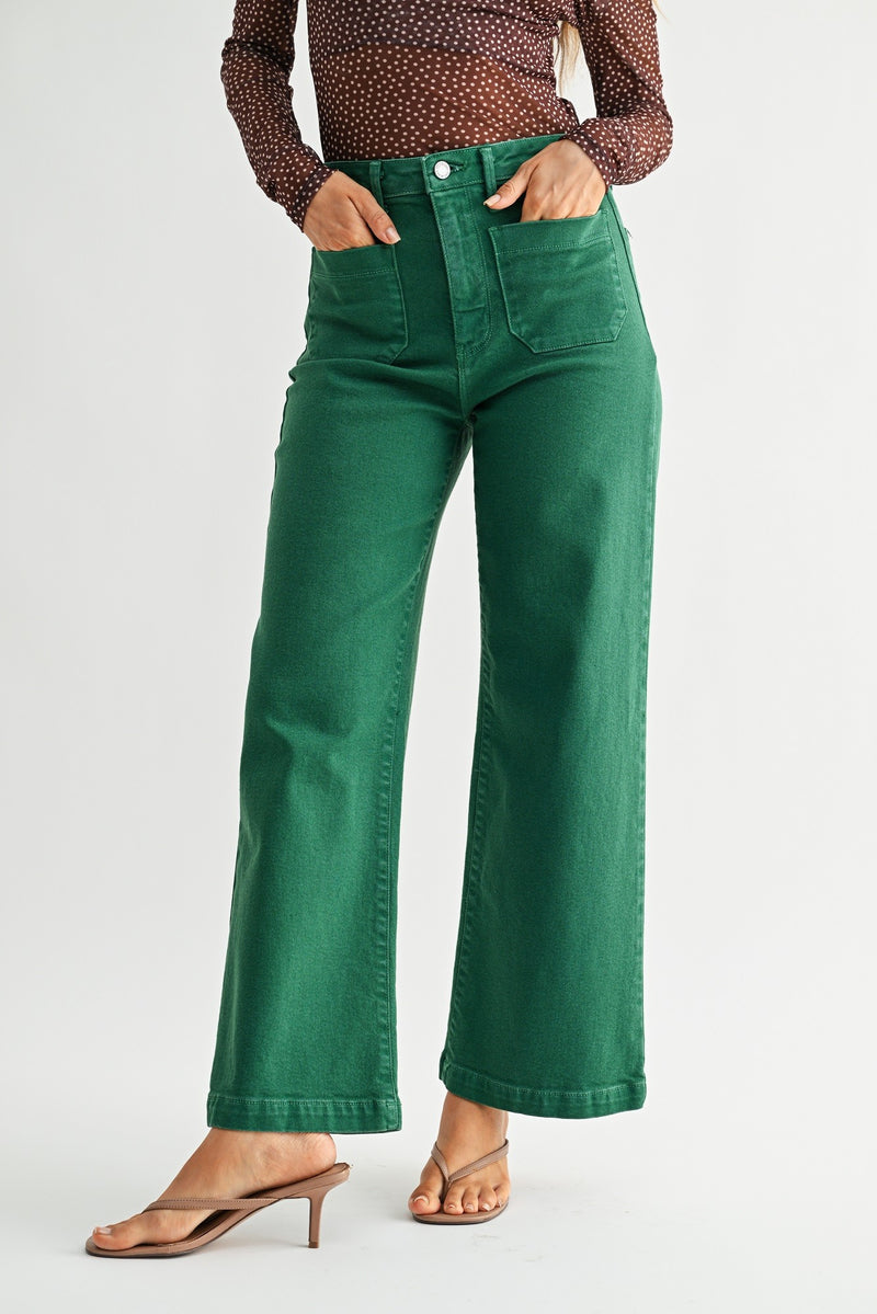 JBD Patch Pocket Wide Leg- green