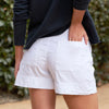 F&E Waterford Walking Short- white performance linen