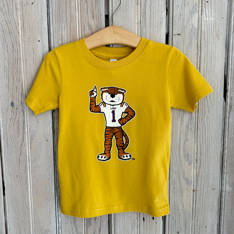 JT x LSU #1 Mike Toddler Tee-mustard