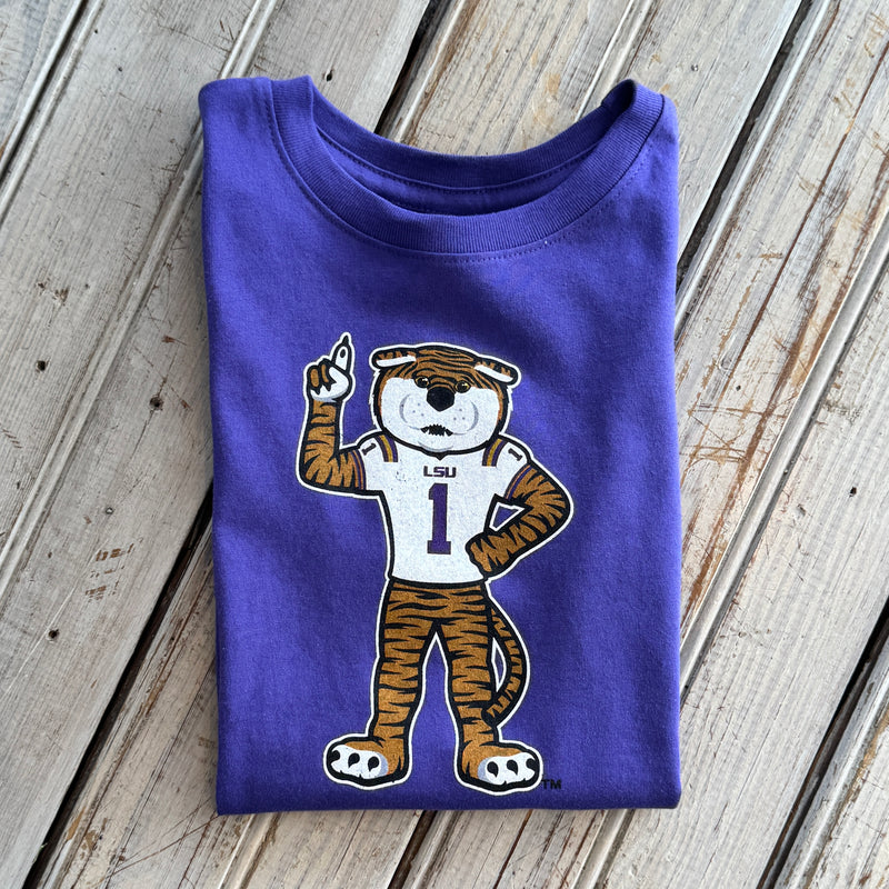 JT x LSU #1 Mike Kids Tee-purple