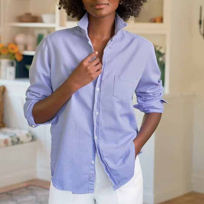 F&E Eileen Button Up- lavender denim – jeantherapy