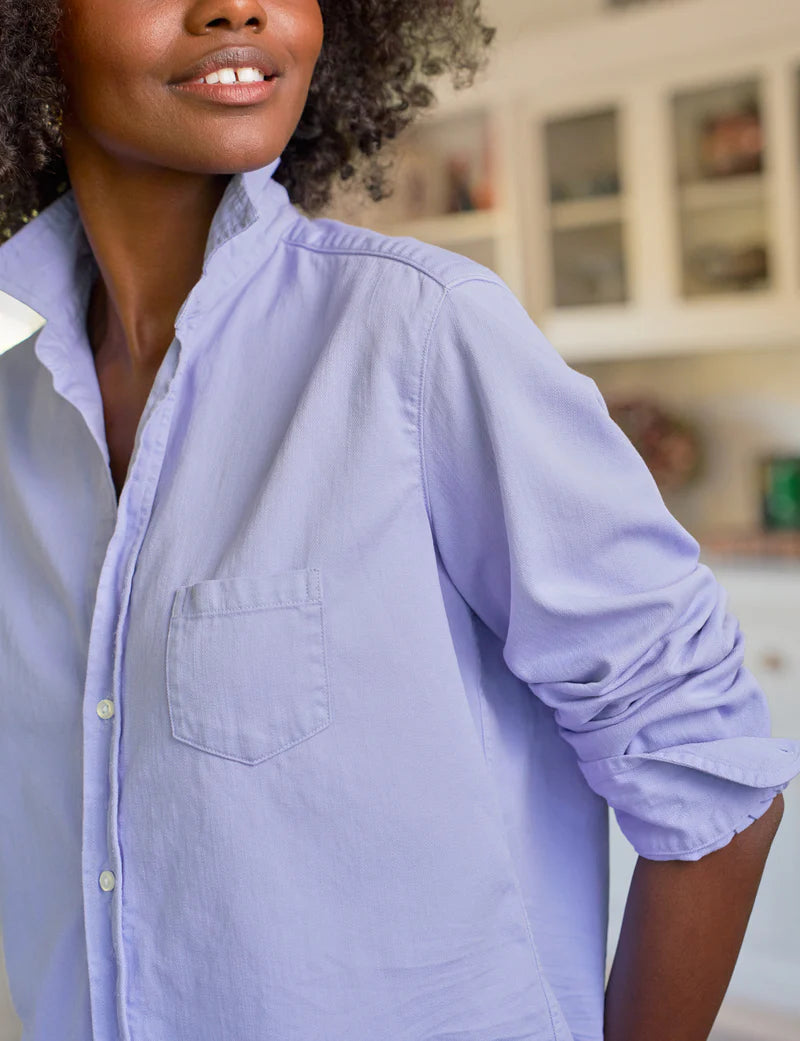 F&E Eileen Button Up- lavender denim – jeantherapy