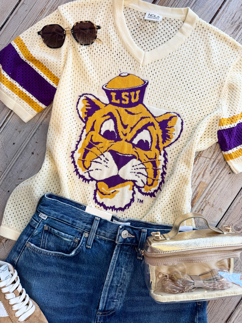 JT x LSU Sailor Mike Loose Knit Jersey