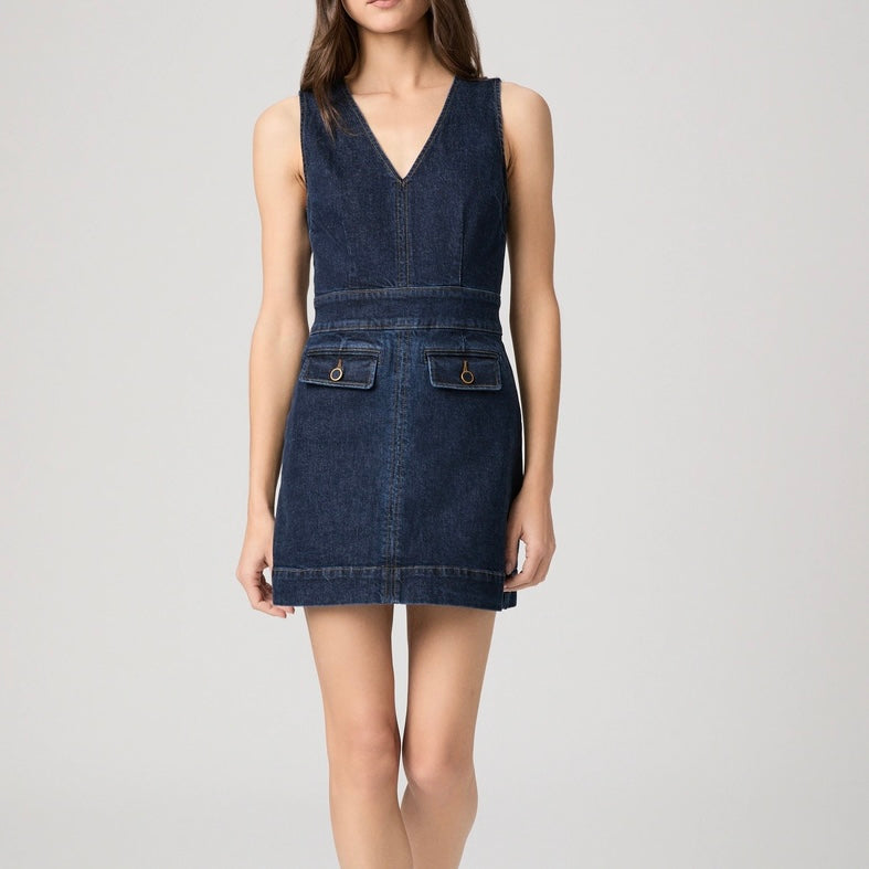 PAIGE Sylvia Mini Dress in Navy