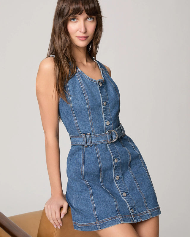 paige denim dress Maxine Mini in Blue Adrianna Papell Size 4 BANDAGE feel and a hint Size:15.5