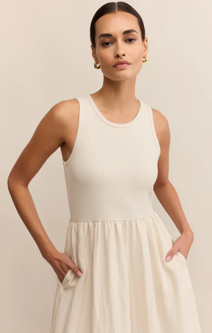 Z Supply Charlotte Midi Dress- crystal