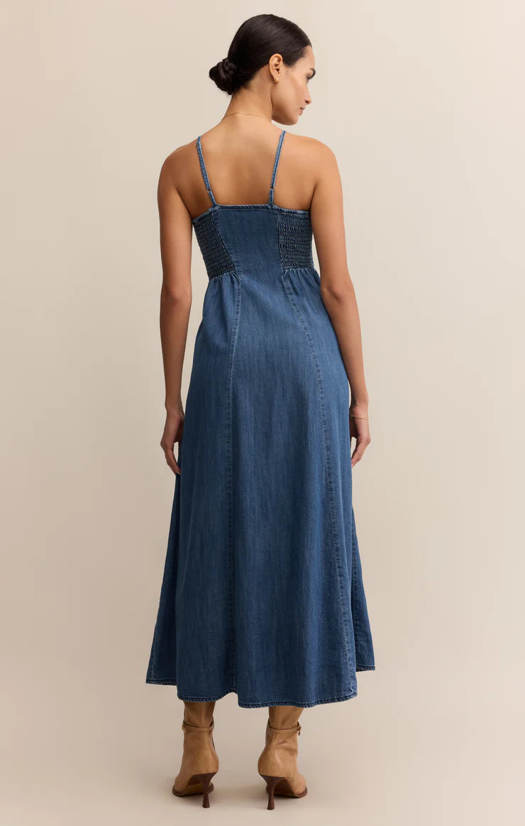 Z Supply Angel Eyes Denim Dress- indigo