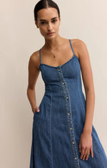 Z Supply Angel Eyes Denim Dress- indigo
