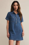 Z Supply Kellie Denim Mini Dress- indigo