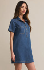 Z Supply Kellie Denim Mini Dress- indigo