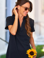 F&E Lauren Polo Dress- navy
