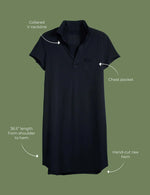 F&E Lauren Polo Dress- navy