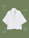 F&E Rosie Short-Sleeve Button Up- white