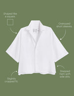 F&E Rosie Short-Sleeve Button Up- white