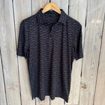 NM Hand Drawn Icons Polo-black & gold