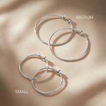 Jenny Bird Icon Hoops- silver small