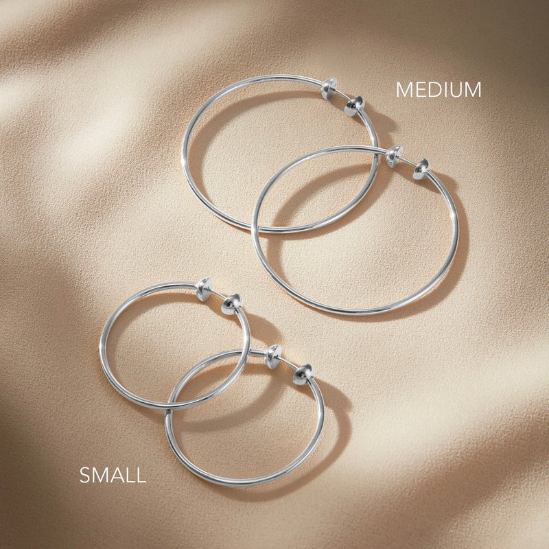 Jenny Bird Icon Hoops- silver small