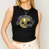 67 Helmet Ruched Tank-black
