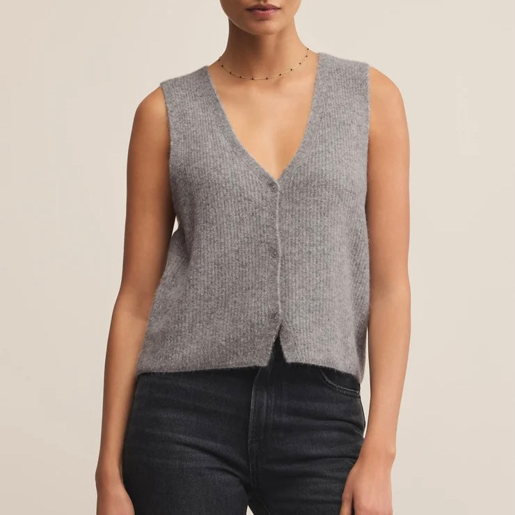 Z Supply Bryce Sweater Vest- grey