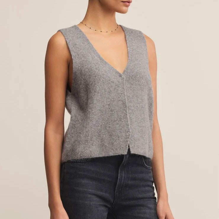 Z Supply Bryce Sweater Vest- grey