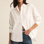 Z Supply Elevated Poplin Button Up- white