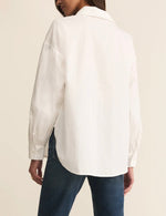 Z Supply Elevated Poplin Button Up- white