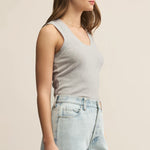 Z Supply Sirena Rib Tank- light hea grey